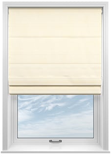 Florence Faux Suede, Fresh Cream - Motorised Roman Blind
